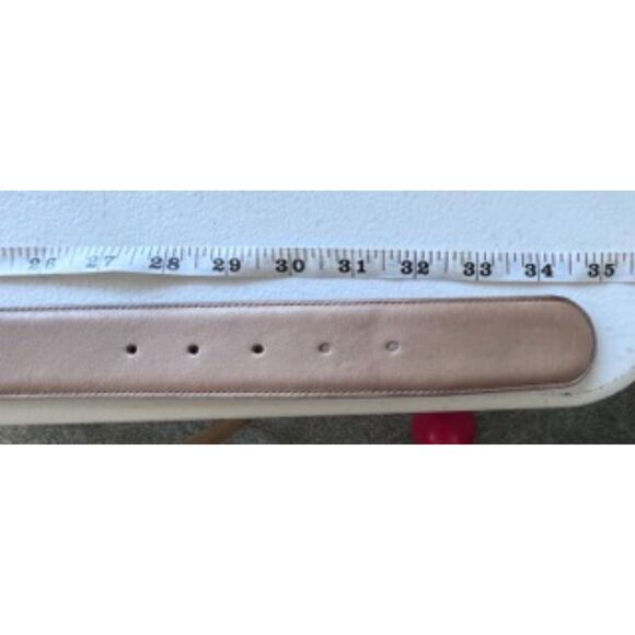 COACH LEATHER BELT D Ring BRASS BUCKLE # 8500 TAUPE COLOR SIZE M Made In USA - Picture 12 of 13